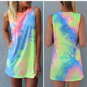 Womens Tie Dye T Shirt Dress